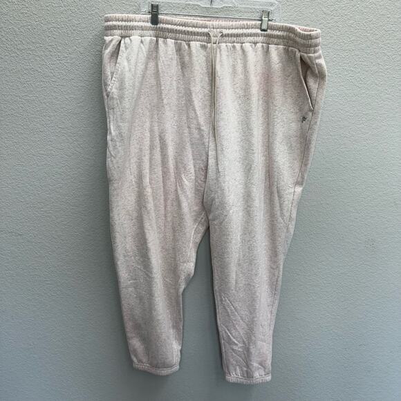 Fabletics Joggers Womens Plus Size 4X Gray Pink Drawstring Elasticated Sweatpant - Picture 1 of 5